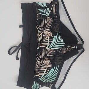 Joe Fresh Black and Green Bikini Swim Bottom Part